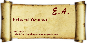 Erhard Azurea névjegykártya
